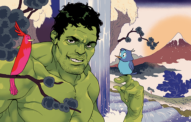 Hulk Illustration by Tomer Hanuka