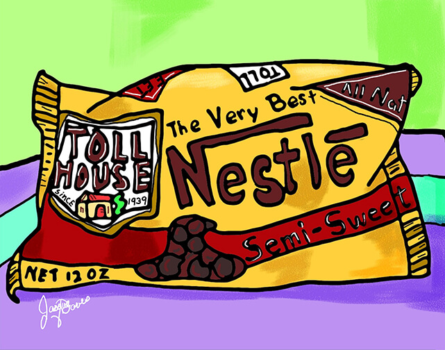 Illustration of chocolate chips