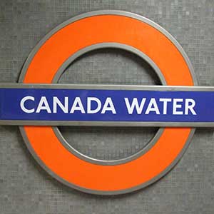 Selling Canada's water | An image of a transit sign that says Canada Water