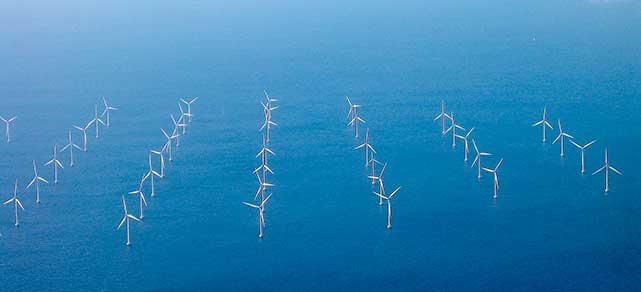 Lillgrund Wind Farm off the coast of Southern Sweden