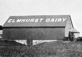 An old picture of Elmhurst dairy in New York